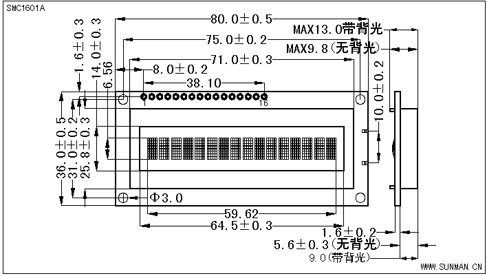 SMC1601A׼ַҺʾģ(LCM)ʾͼƬ