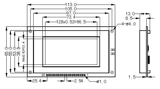 SMG12864BV׼ͼεҺʾģ(LCM)ʾͼƬ