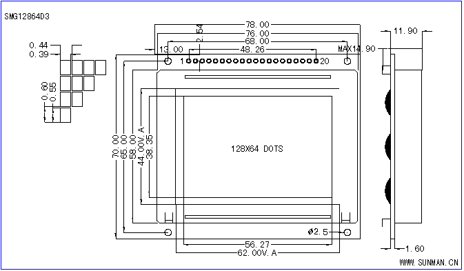 SMG12864D3׼ͼεҺʾģ(LCM)ʾͼƬ