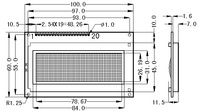 SMG19264A׼ͼεҺʾģ(LCM)ʾͼƬ