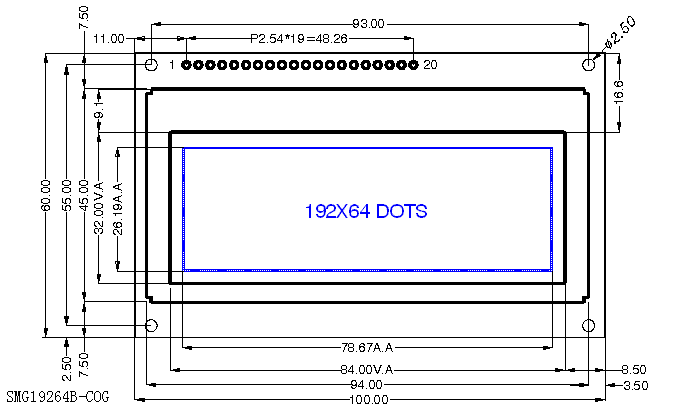 SMG19264B-COG׼ͼεҺʾģ(LCM)ʾͼƬ