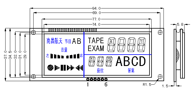 SMS0719BʽҺģ(LCM)ʾͼƬ